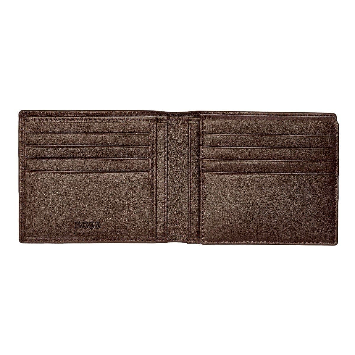 HUGO BOSS Brieftasche, Classic mit Klappe Smooth, Brown, 6