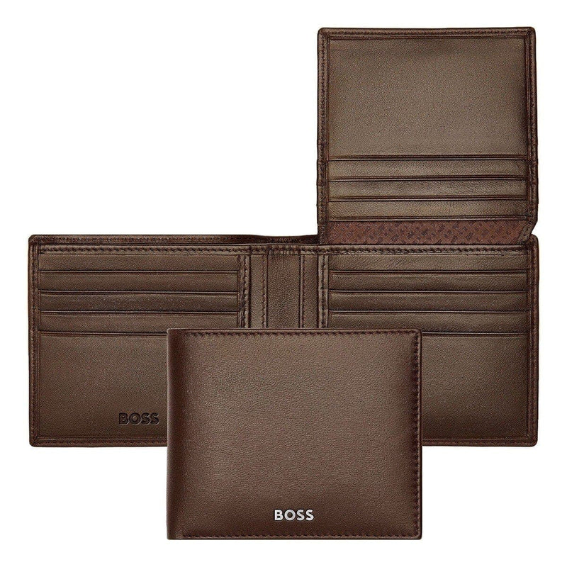 HUGO BOSS Brieftasche, Classic mit Klappe Smooth, Brown, Gesamtansicht, 1