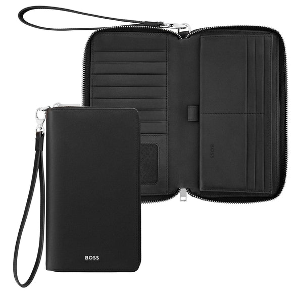 HUGO BOSS Brieftasche Classic Smooth, schwarz