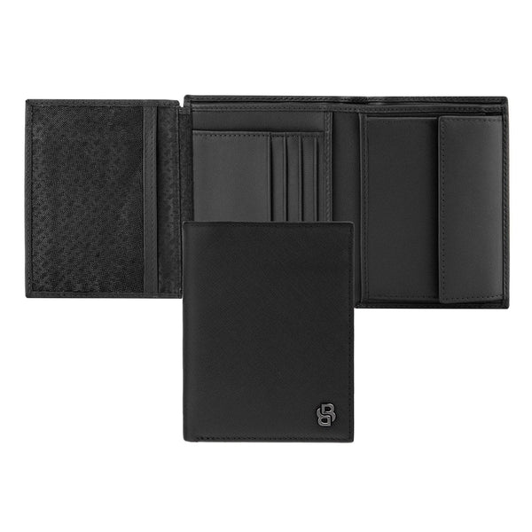 HUGO BOSS Brieftasche Double B Saffiano, Klappe, gunmetal