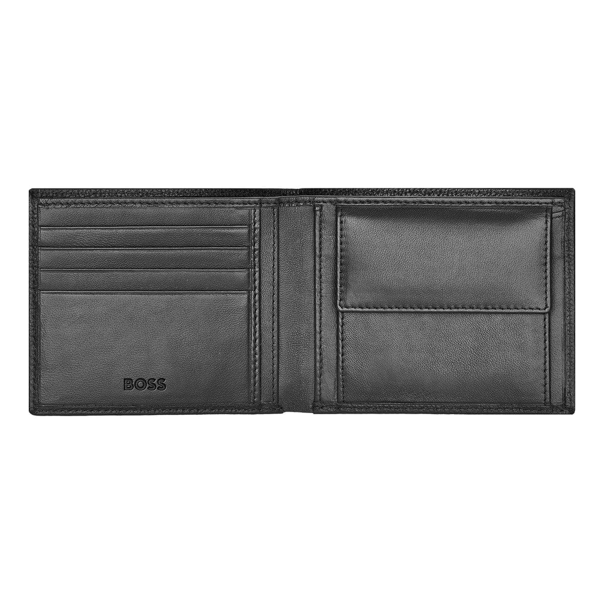 HUGO BOSS Brieftasche & Geldbörse, Classic Grained, Black, 5