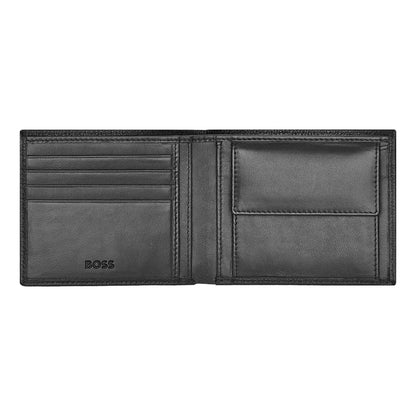 HUGO BOSS Brieftasche & Geldbörse, Classic Grained, Black, 5
