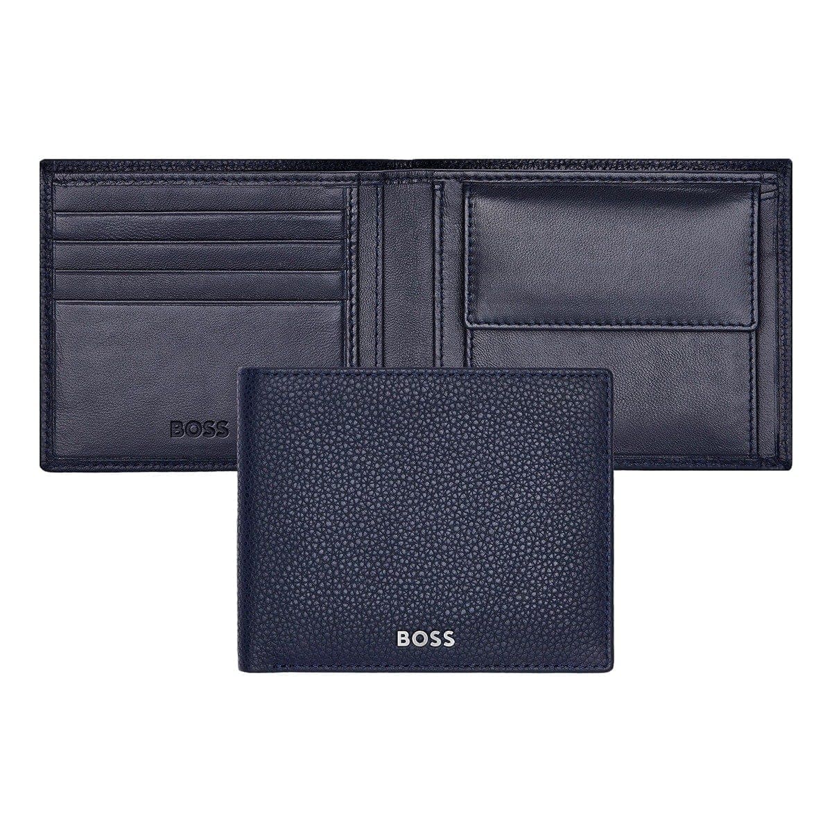 HUGO BOSS Brieftasche & Geldbörse, Classic Grained, Navy, Gesamtansicht, 1