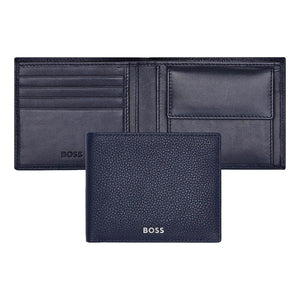 HUGO BOSS Brieftasche & Geldbörse, Classic Grained, Navy, Gesamtansicht, 1
