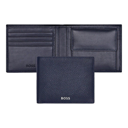 HUGO BOSS Brieftasche & Geldbörse, Classic Grained, Navy, Gesamtansicht, 1