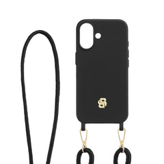 HUGO BOSS Handyhülle Double B iPhone 16, Black & Gold