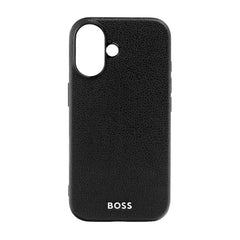 HUGO BOSS Handyhülle Grained iPhone 16, Silber, Schwarz