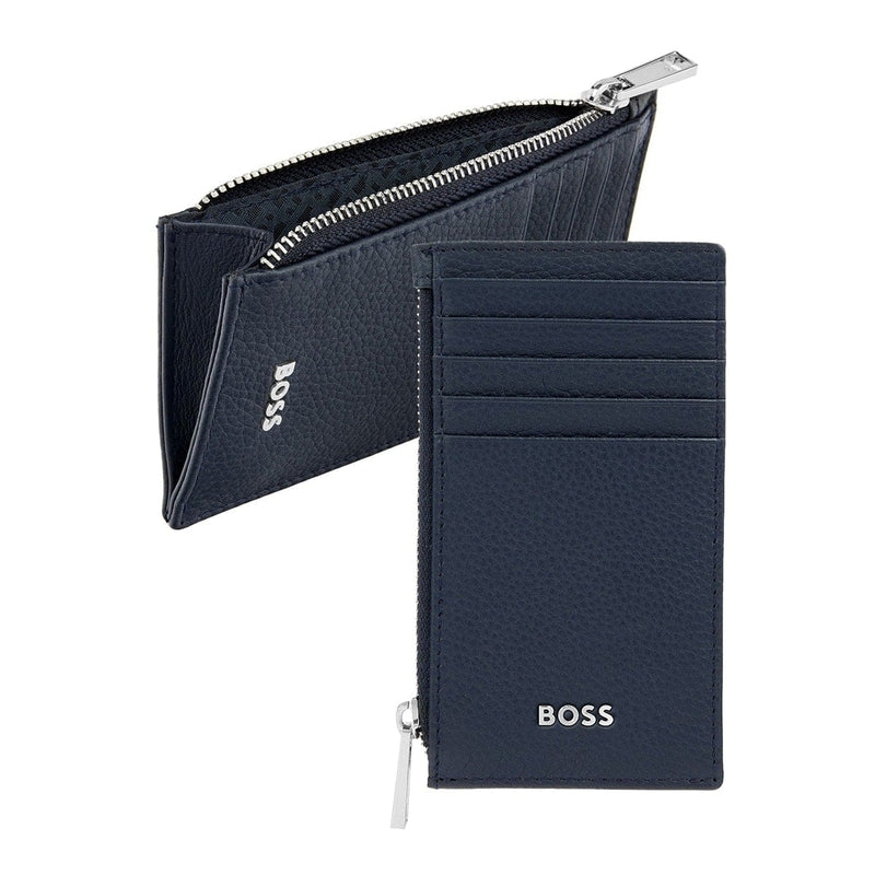 HUGO BOSS Kartenetui Classic Smooth, Zip, blau