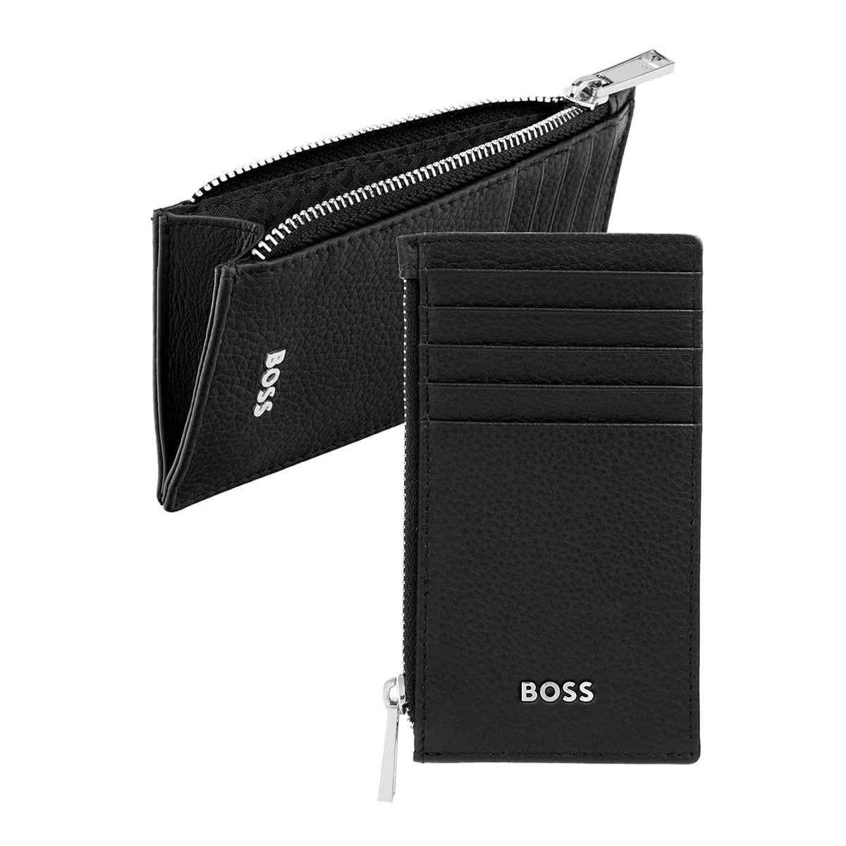 HUGO BOSS Kartenetui Classic Smooth, Zip, schwarz
