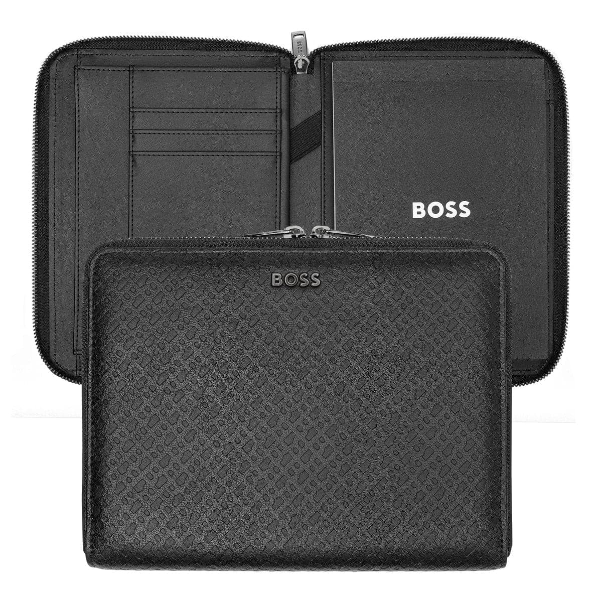 HUGO BOSS, Konferenzmappe, Monogram Zipped, Black