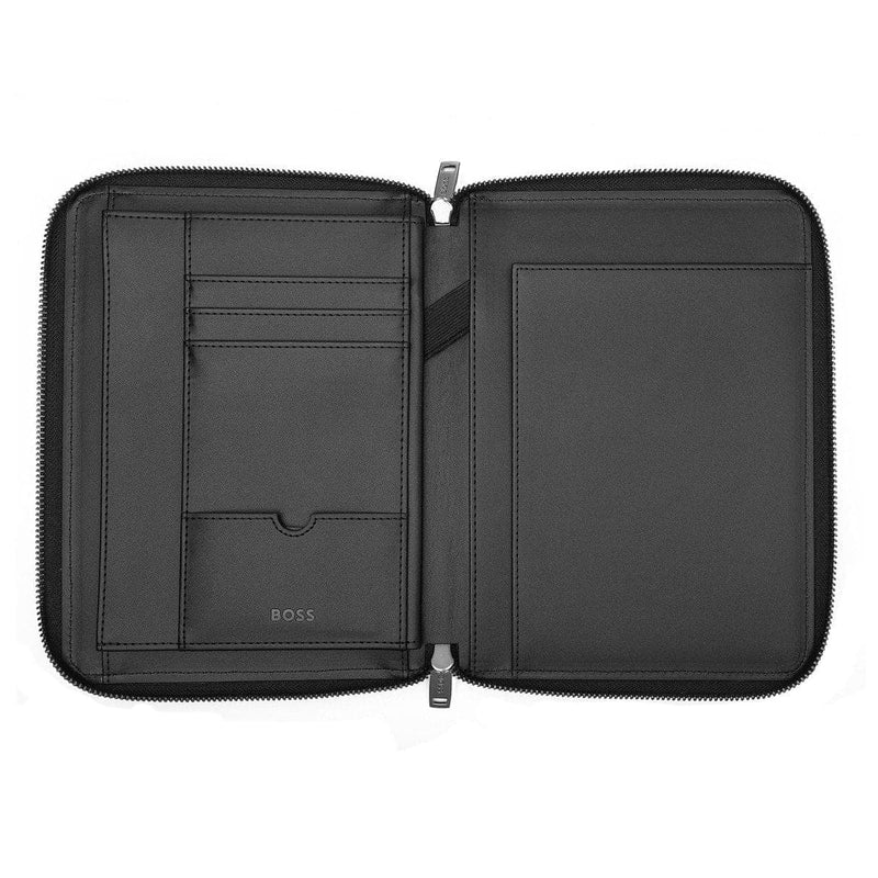 HUGO BOSS, Konferenzmappe, Monogram Zipped, Black