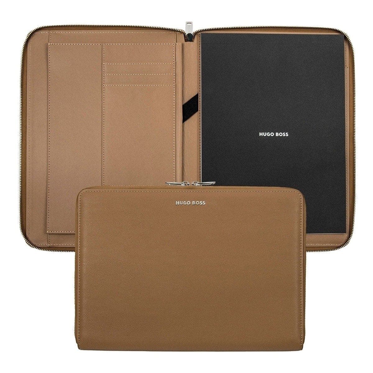 HUGO BOSS Konferenzmappe, Pure Iconic, Camel, Gesamtansicht, 1