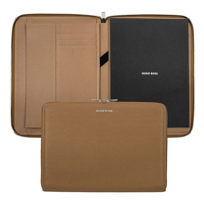 HUGO BOSS Konferenzmappe, Pure Iconic, Camel, Gesamtansicht, 1