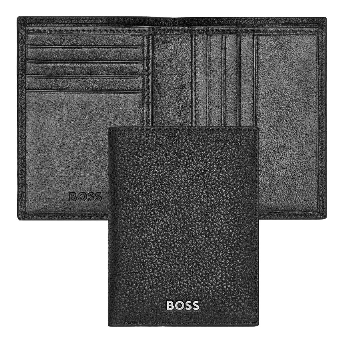 HUGO BOSS Kreditkartenetui, Classic Doppelhalter Grained, Black, Gesamtansicht, 1
