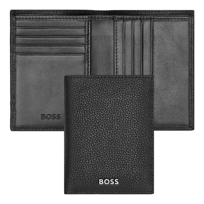 HUGO BOSS Kreditkartenetui, Classic Doppelhalter Grained, Black, Gesamtansicht, 1