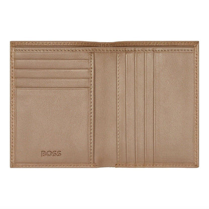 HUGO BOSS Kreditkartenetui, Classic Doppelhalter Grained, Camel, 5