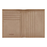 HUGO BOSS Kreditkartenetui, Classic Doppelhalter Grained, Camel, 5