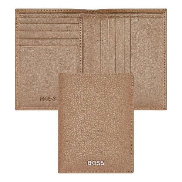 HUGO BOSS Kreditkartenetui, Classic Doppelhalter Grained, Camel