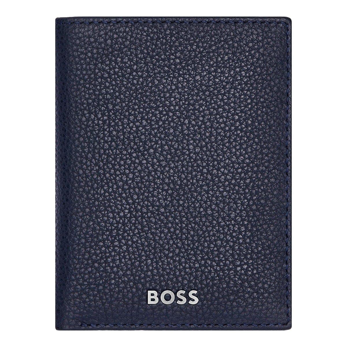 HUGO BOSS Kreditkartenetui, Classic Doppelhalter Grained, Navy, 4
