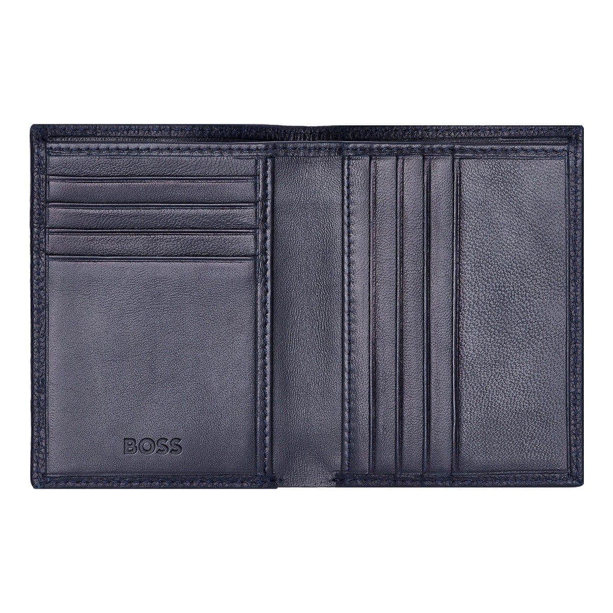 HUGO BOSS Kreditkartenetui, Classic Doppelhalter Grained, Navy, 5
