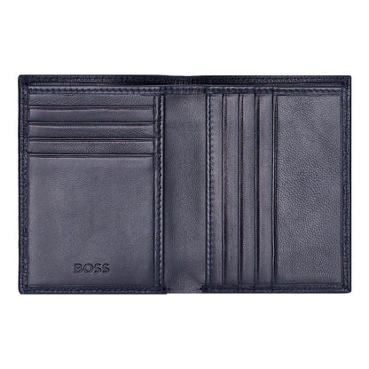 HUGO BOSS Kreditkartenetui, Classic Doppelhalter Grained, Navy, 5