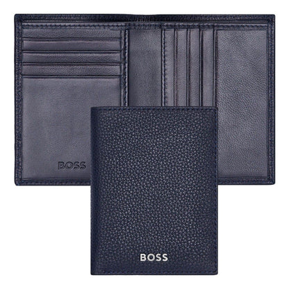 HUGO BOSS Kreditkartenetui, Classic Doppelhalter Grained, Navy, Gesamtansicht, 1