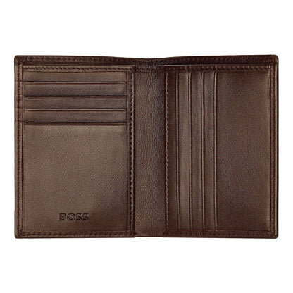 HUGO BOSS Kreditkartenetui, Classic Doppelhalter Smooth, Brown, 4