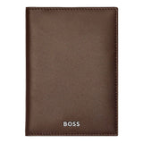 HUGO BOSS Kreditkartenetui, Classic Doppelhalter Smooth, Brown, 6