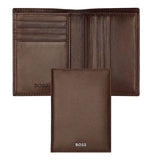 HUGO BOSS Kreditkartenetui, Classic Doppelhalter Smooth, Brown, Gesamtansicht, 1