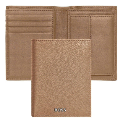 HUGO BOSS, Credit Card Holder, Classic Grained, Camel