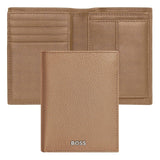 HUGO BOSS, Kreditkartenetui, Classic Grained, Camel