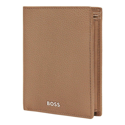 HUGO BOSS, Credit Card Holder, Classic Grained, Camel