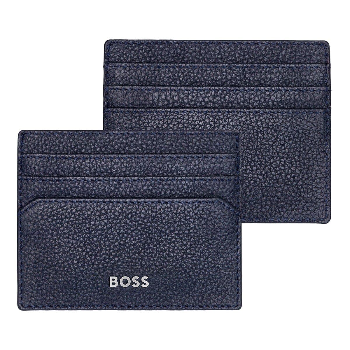HUGO BOSS Kreditkartenetui, Classic Grained, Navy, Gesamtansicht, 1