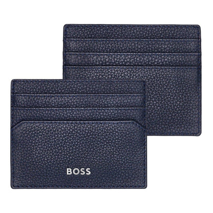 HUGO BOSS Kreditkartenetui, Classic Grained, Navy, Gesamtansicht, 1