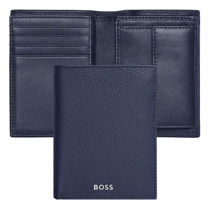 HUGO BOSS, Credit card holder, Classic Grained, Navy
