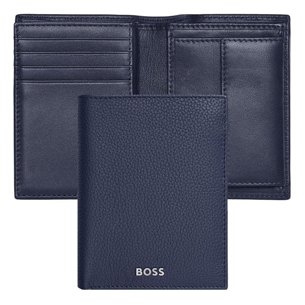 HUGO BOSS, Kreditkartenetui, Classic Grained, Navy