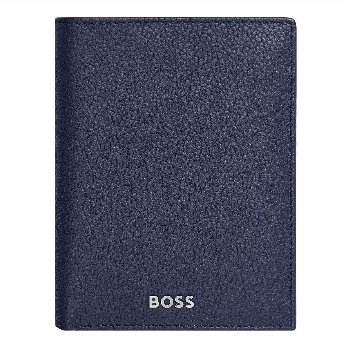 HUGO BOSS, Credit card holder, Classic Grained, Navy