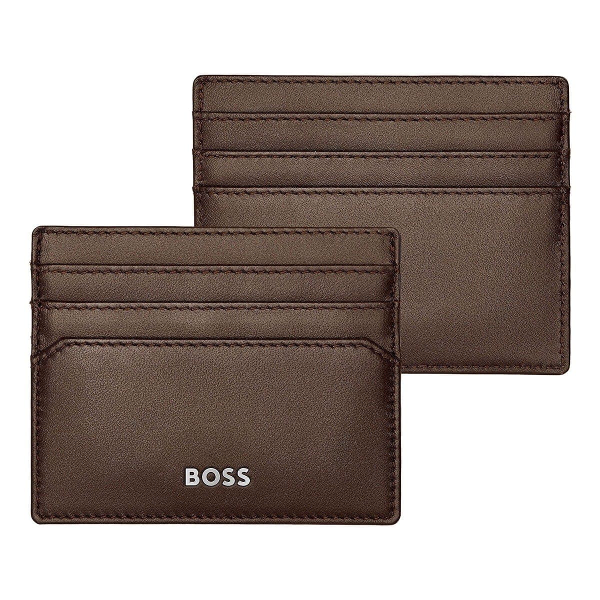 HUGO BOSS Kreditkartenetui, Classic Smooth, Brown, Gesamtansicht, 1