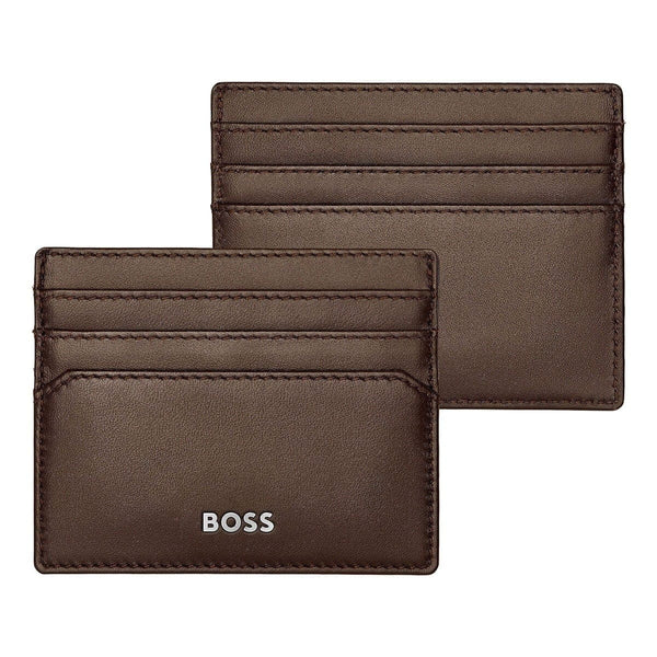HUGO BOSS, Kreditkartenetui, Classic Smooth, Brown