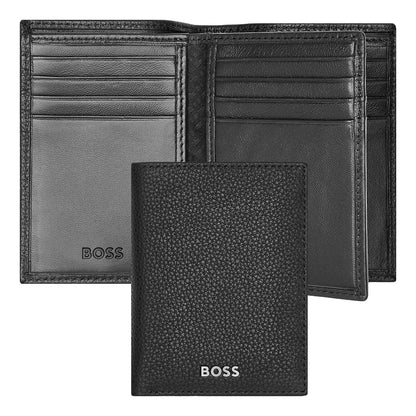 HUGO BOSS Kreditkartenetui, Classic Trifold Grained, Black, Gesamtansicht, 1