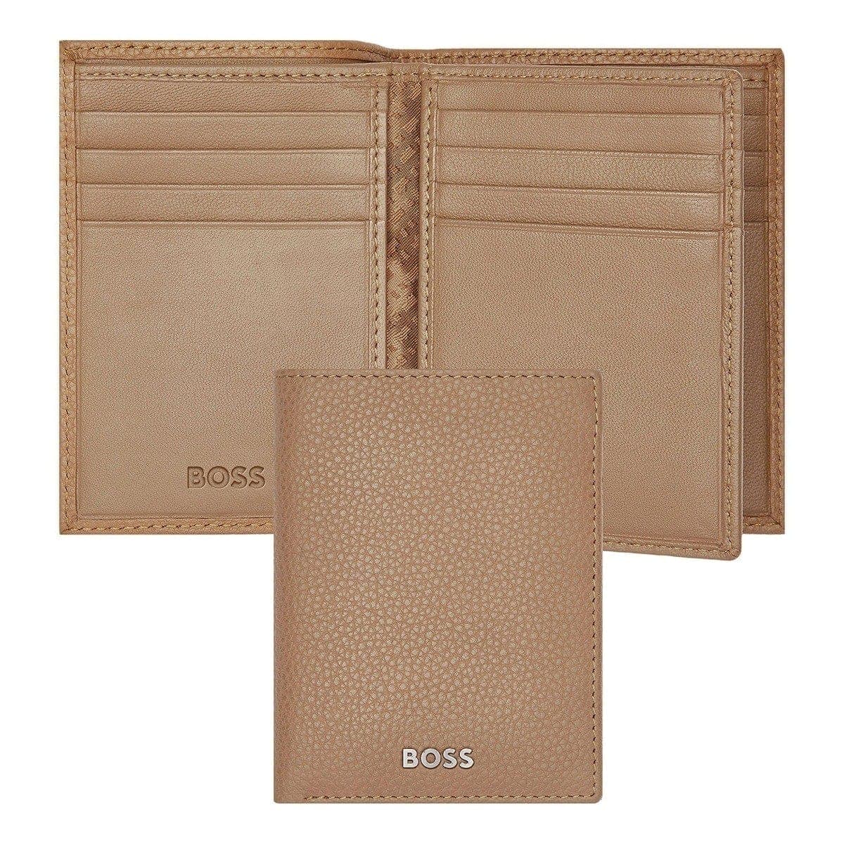 HUGO BOSS Kreditkartenetui, Classic Trifold Grained, Camel, Gesamtansicht, 1