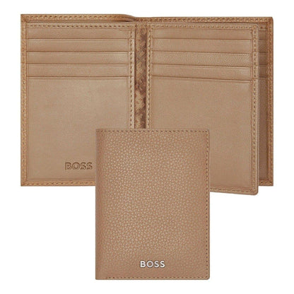 HUGO BOSS Kreditkartenetui, Classic Trifold Grained, Camel, Gesamtansicht, 1