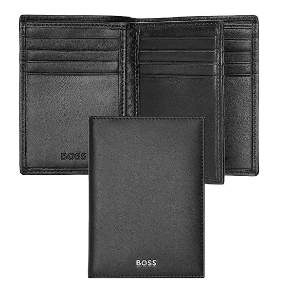 HUGO BOSS Porte-cartes, Classic Trifold Smooth, Noir