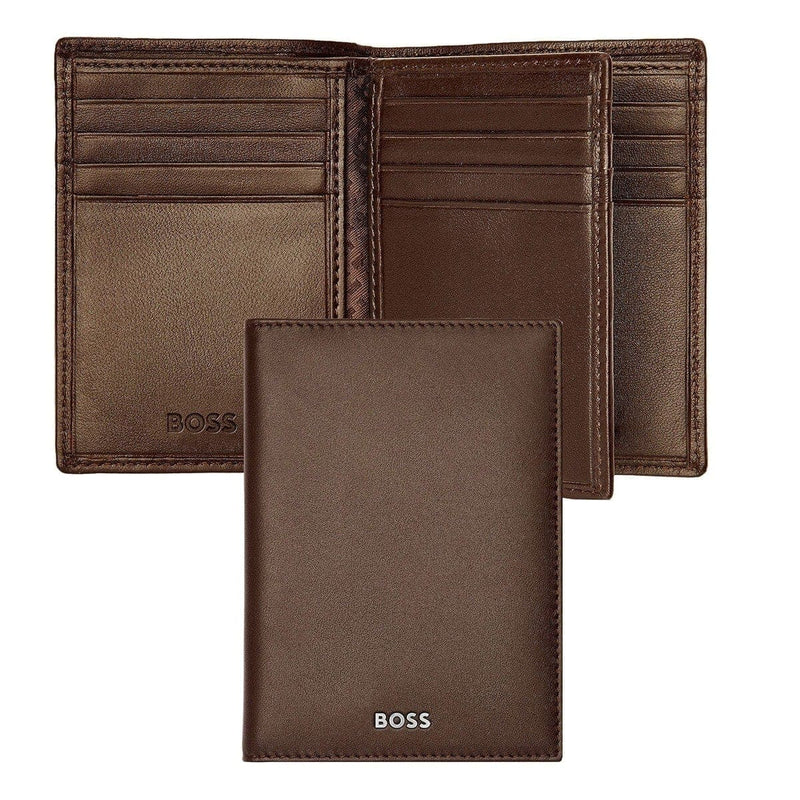 HUGO BOSS Kreditkartenetui, Classic Trifold Smooth, Brown, Gesamtansicht, 1