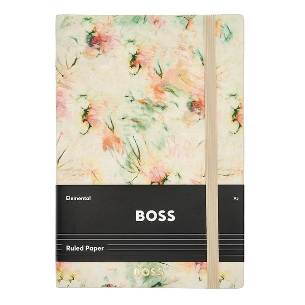 HUGO BOSS Notizbuch Tie-dye Flower, A5, Flower Cream