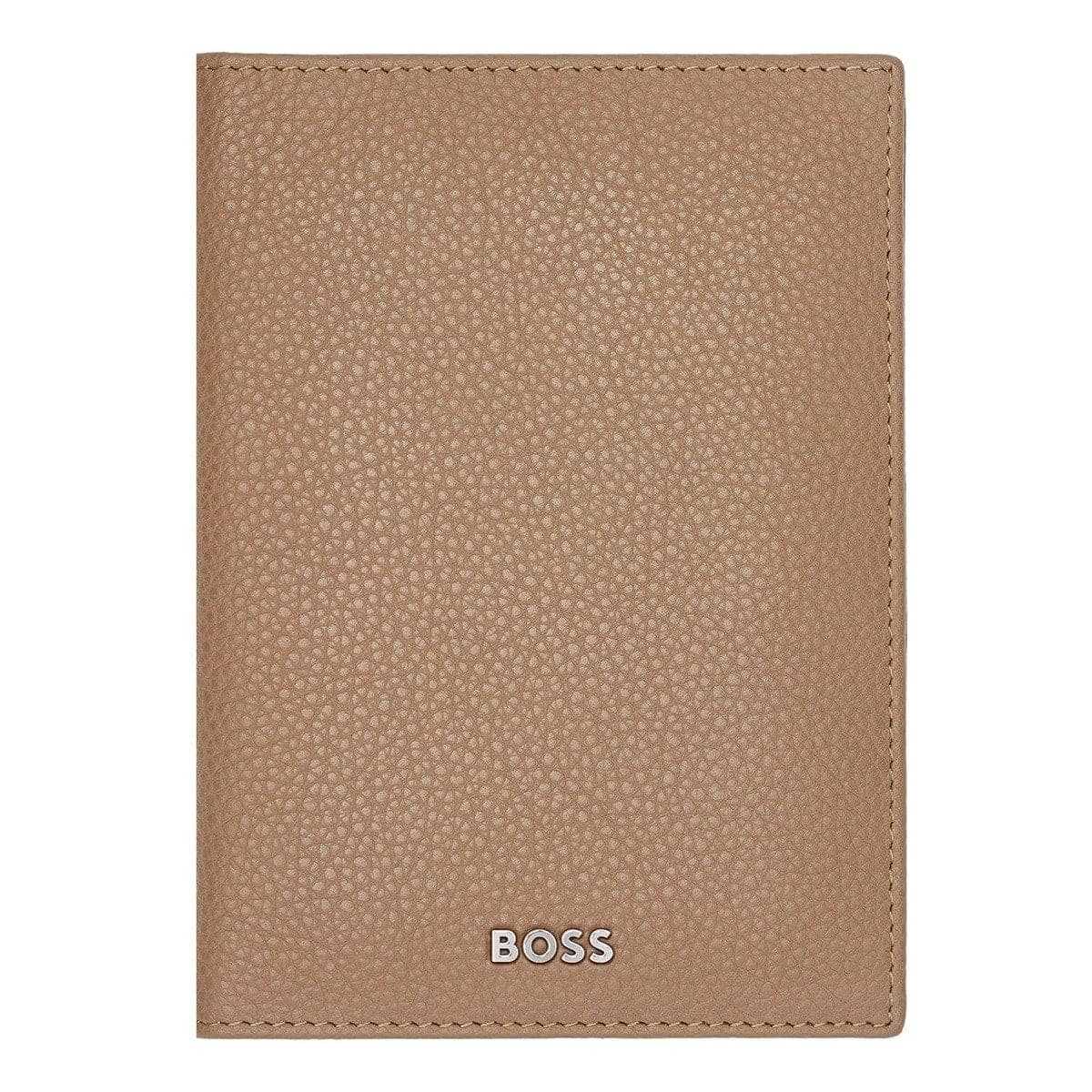 HUGO BOSS Reisebrieftasche, Classic Grained, Camel, 4
