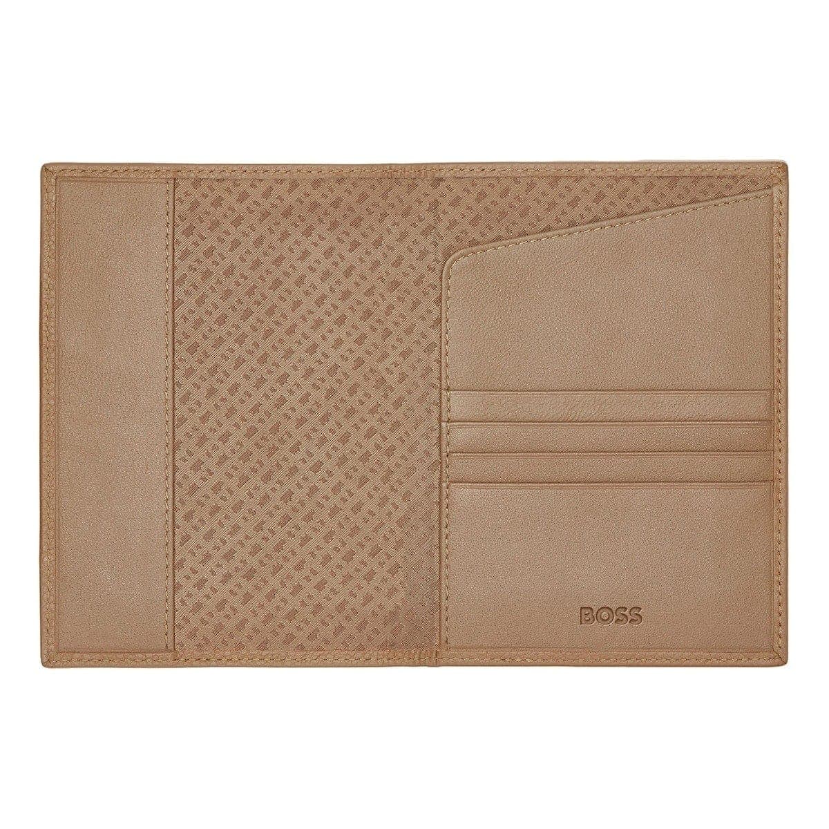 HUGO BOSS Reisebrieftasche, Classic Grained, Camel, 5