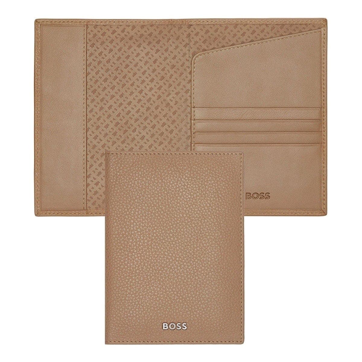 HUGO BOSS Reisebrieftasche, Classic Grained, Camel, Gesamtansicht, 1