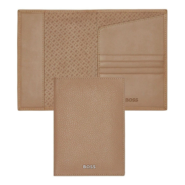 HUGO BOSS Reisebrieftasche, Classic Grained, Camel