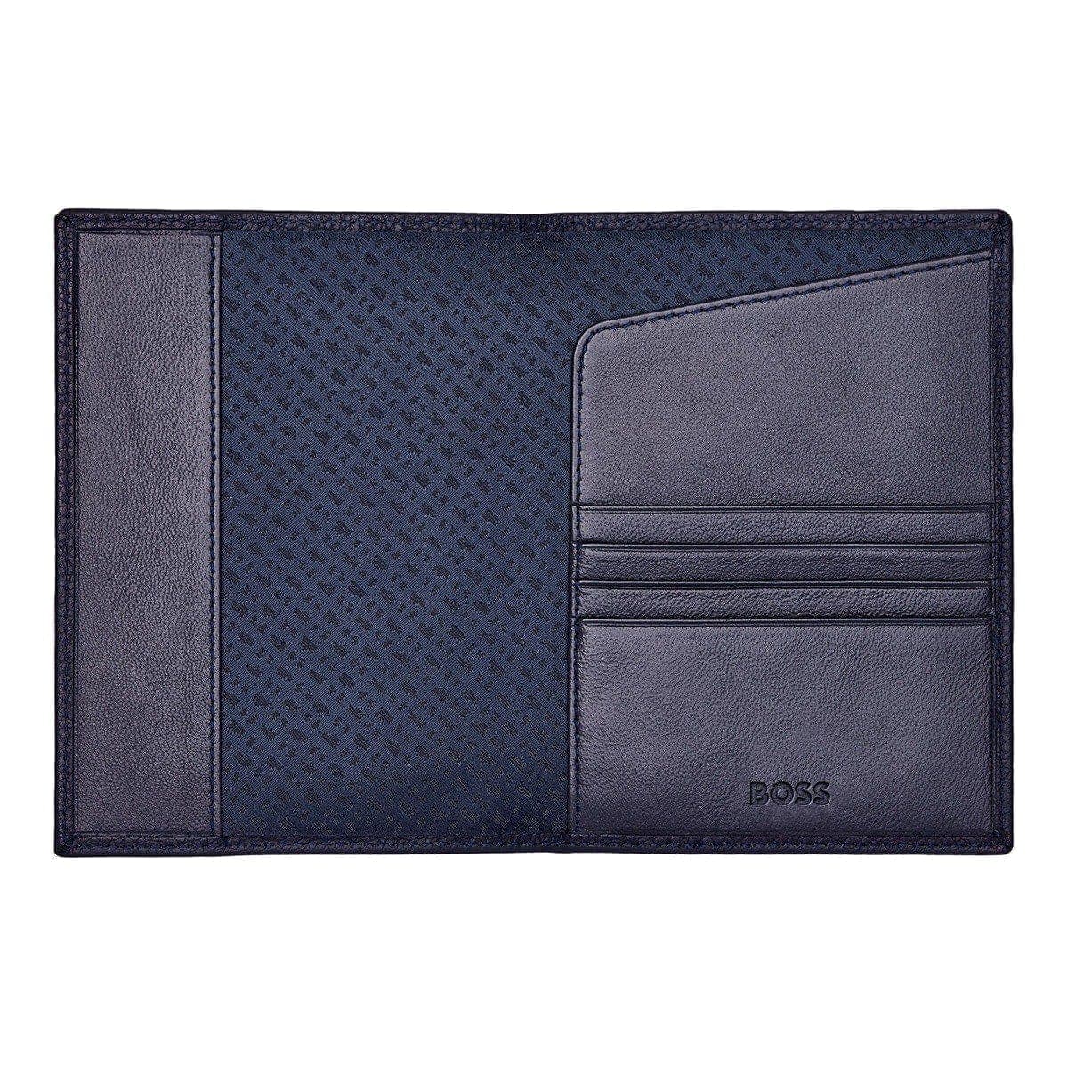 HUGO BOSS Reisebrieftasche, Classic Grained, Navy, 5